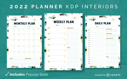 Planificador 2022 diseño de plantilla interior KDP