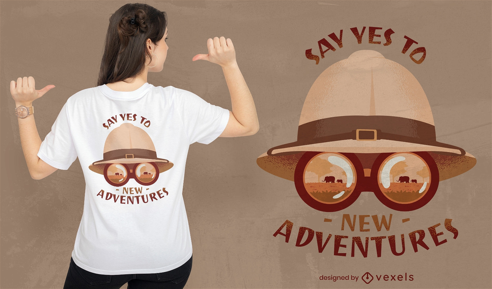 Design de camiseta de safári de aventuras