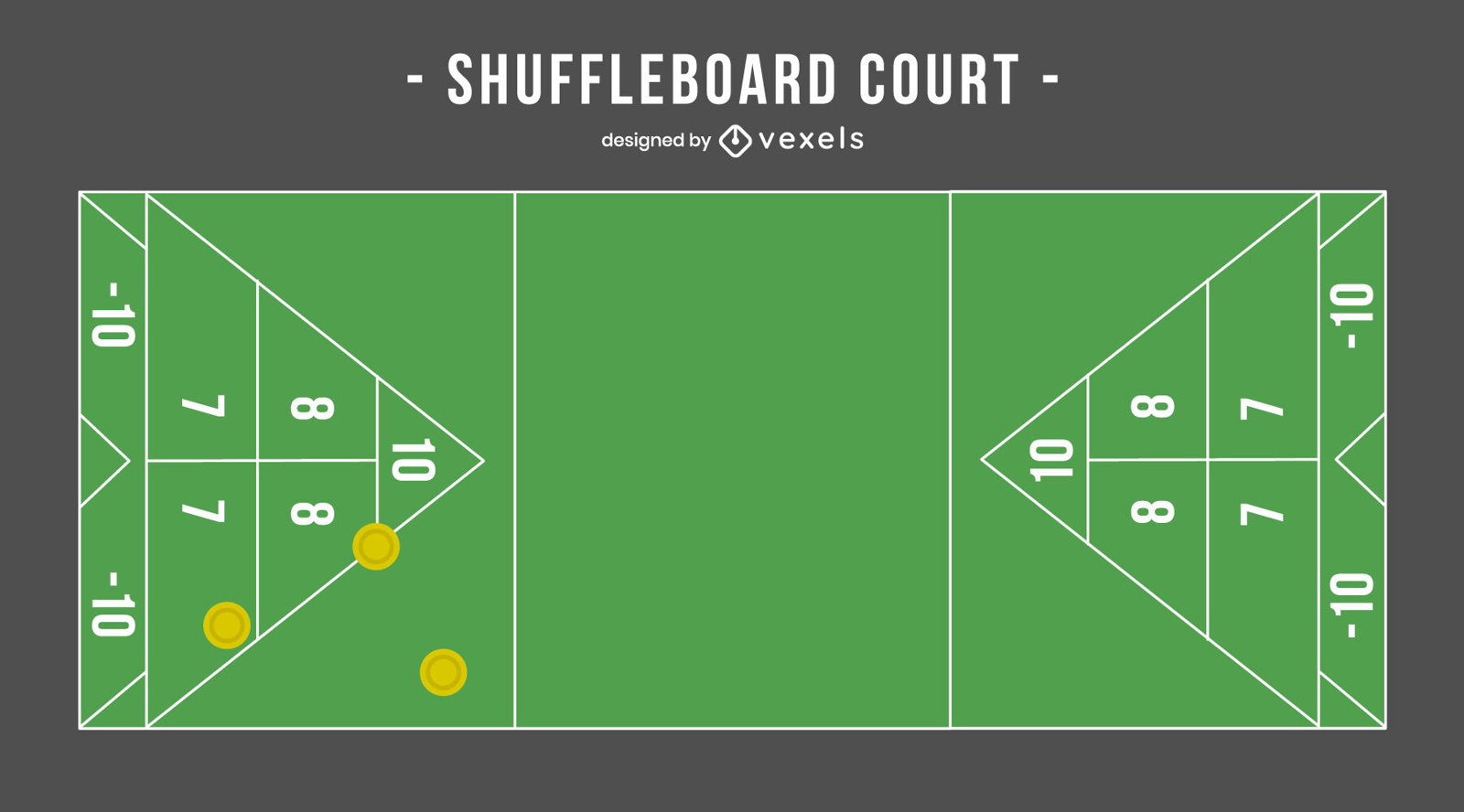 Shuffleboard Court Illustration Design