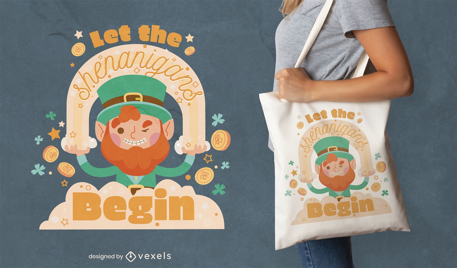 St Patrick's tote bag design