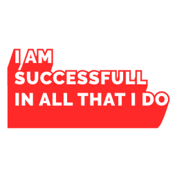 Affirmation quote I am successfull PNG Design