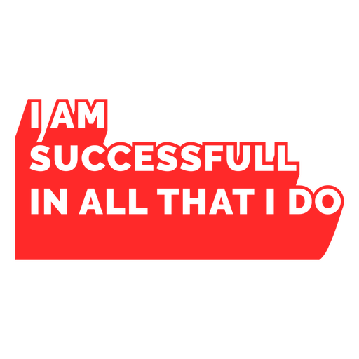 Affirmation quote I am successfull PNG Design
