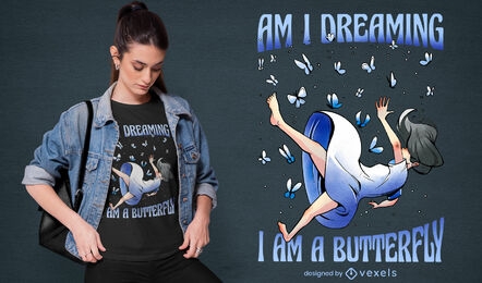 Dreaming butterfly t-shirt design
