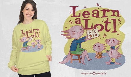 Axolotl teacher t-shirt design