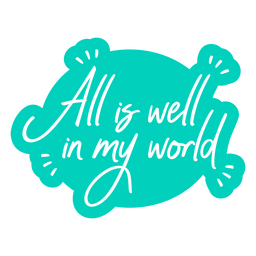 Mi mundo cita positiva Diseño PNG