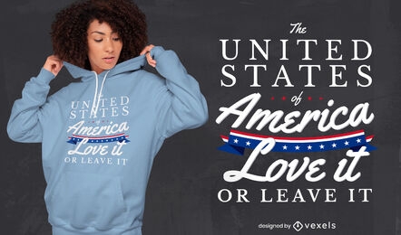 USA lieben T-Shirt-Design