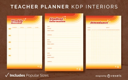 Teacher vintage planner KDP interior design