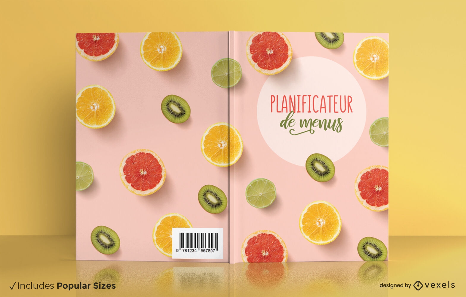 Diseño de portada de libro francés de menús