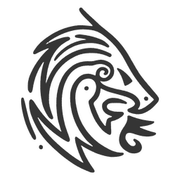 ícone de leão tribal vikings Desenho PNG Transparent PNG