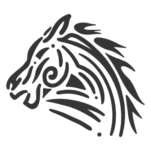 Cavalo tribal dos vikings Desenho PNG