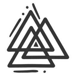 ícone de triângulos tribais vikings Desenho PNG