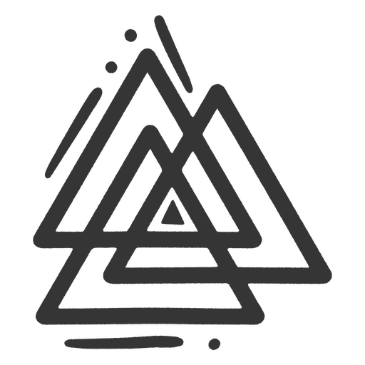 Icono de triángulos tribales vikingos Diseño PNG