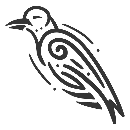 Pájaro tribal de los vikingos Diseño PNG