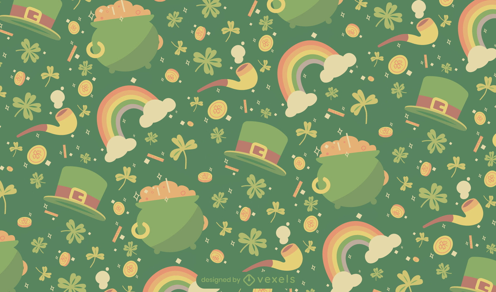 Design de padrão plano de St Patricks