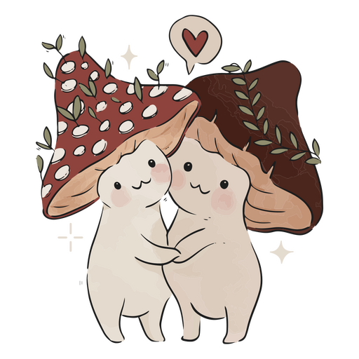 Designs PNG de cute couple para Camisetas e Merch