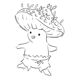 Cogumelo em personagem de shorts Desenho PNG