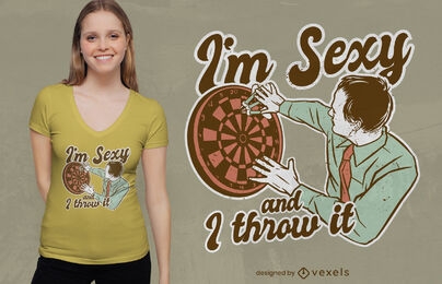Diseño de camiseta de rhrower de dardos sexy