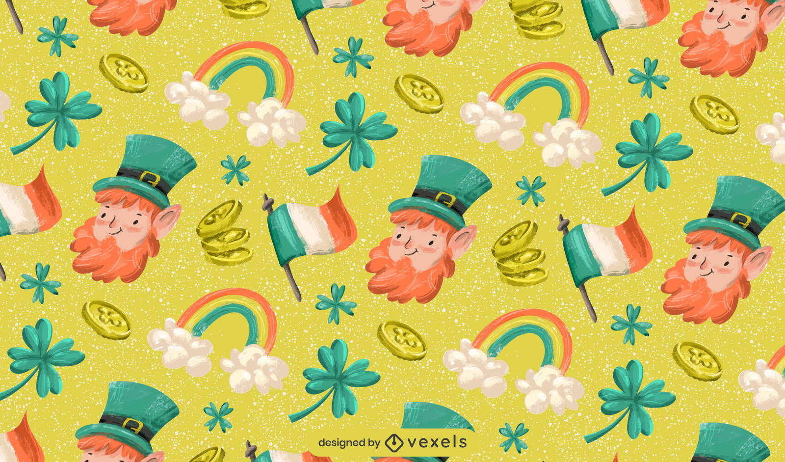 Diseño de patrón texturizado de San Patricio