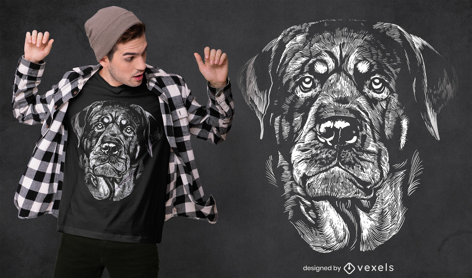 Rottweiler dog breed t-shirt design