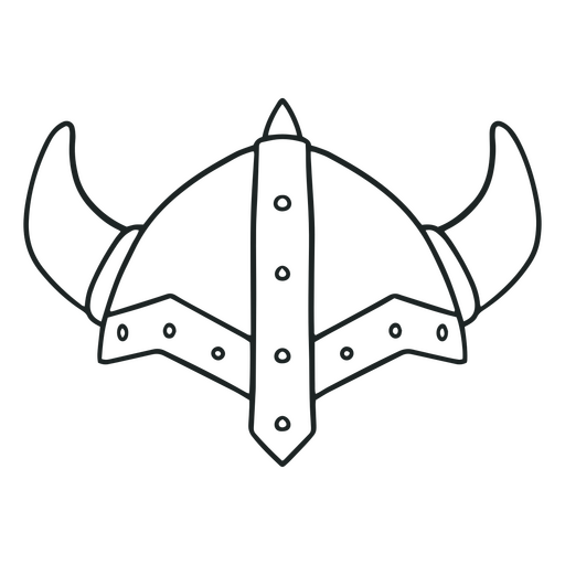 Curso de chifre de capacete Viking Desenho PNG