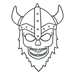 Curso de caveira viking Desenho PNG