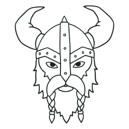 Zeichenstrich der Wikinger PNG-Design