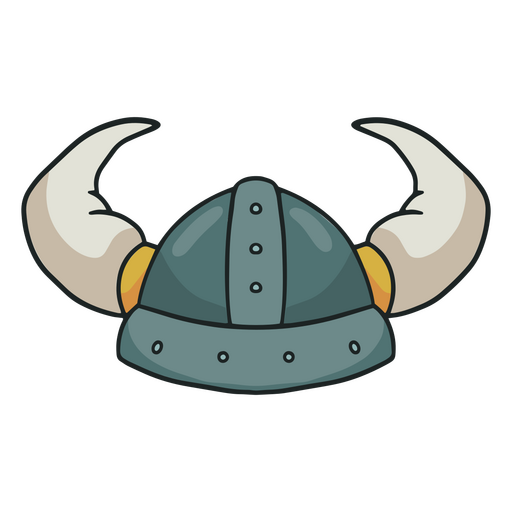 Viking helmet horns semi flat PNG Design