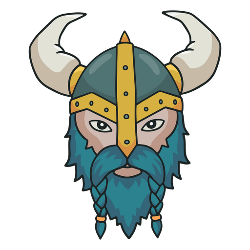 Personagem Viking semi plano Desenho PNG