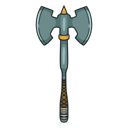 Hacha semi plana antigua Diseño PNG