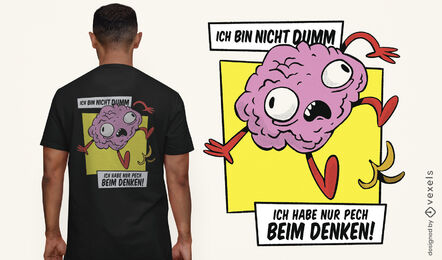 Design de camiseta de cérebro de banana