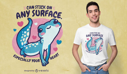 Design de camiseta de dia dos namorados de animais de lagarto