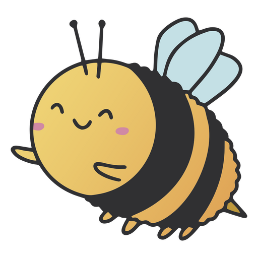 Cute bumblebee smiling insect PNG Design