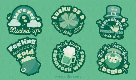 St. Patrick's Day Badges Set