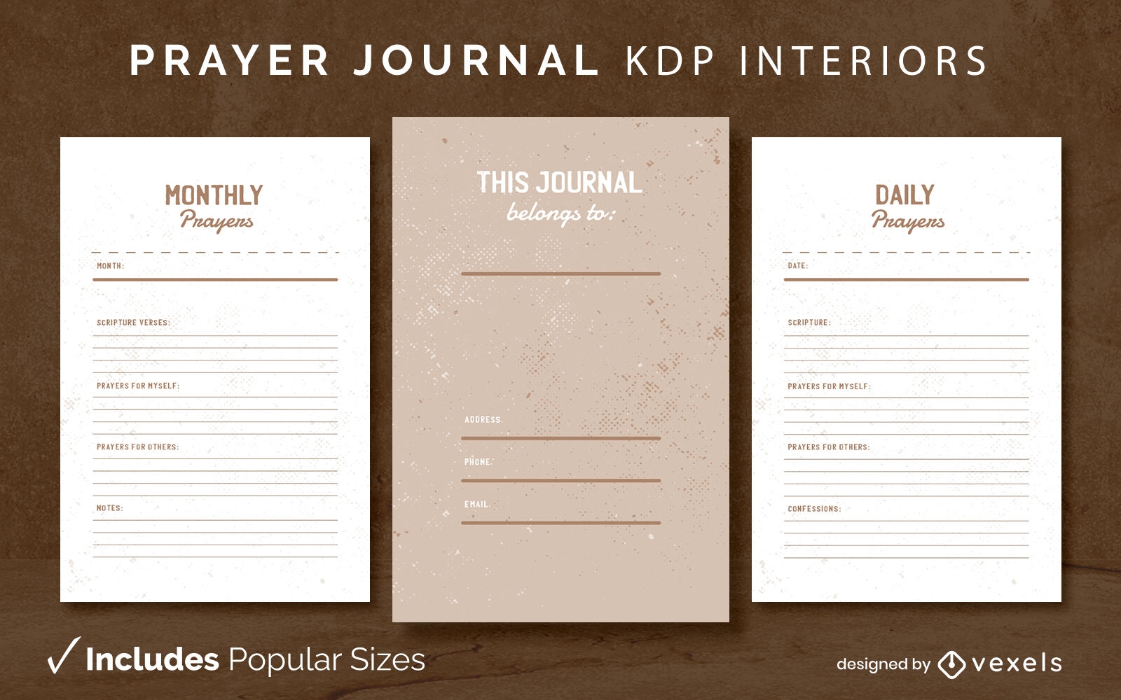 Basic prayer journal design template KDP