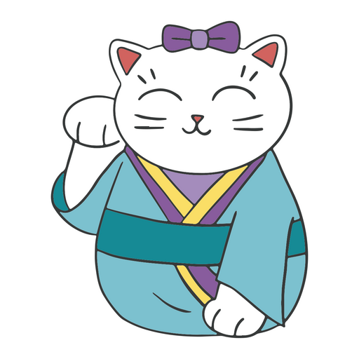 Maneki neko cute PNG Design