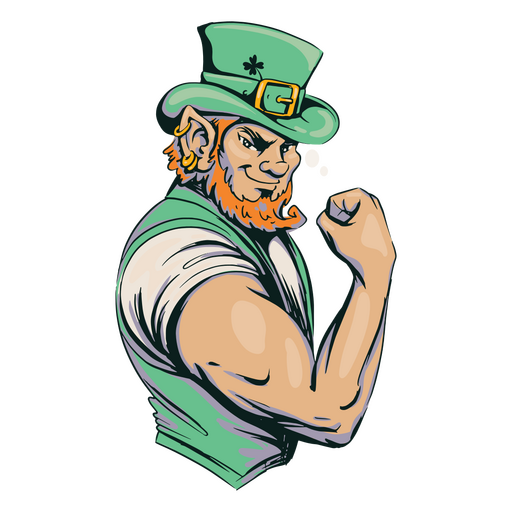 St. Patrick's elf character PNG Design