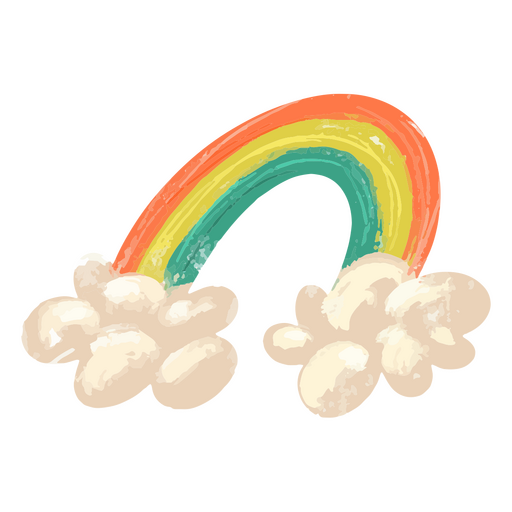 Arco-íris em três cores Desenho PNG