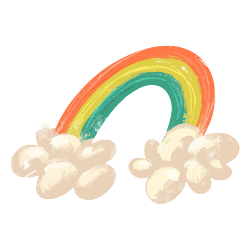 Rainbow in three colors PNG Design