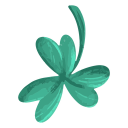 St. Patrick's three leaf clover icon PNG Design