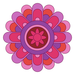 Flower color stroke mandala PNG Design Transparent PNG