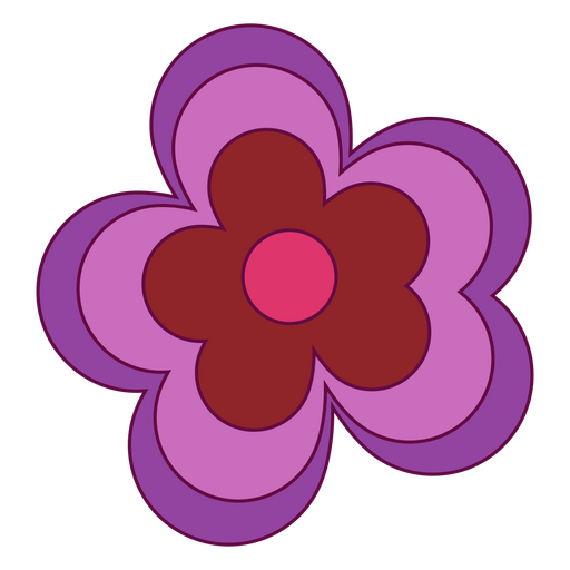 Traço de cor de poder de flor Desenho PNG