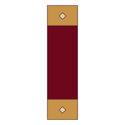 Buchrücken-Farbstrich rot und beige PNG-Design