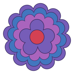 Mandala flower color stroke blue PNG Design Transparent PNG