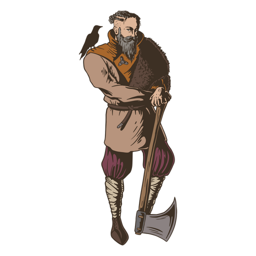 Hombre vikingo gente nórdica Diseño PNG