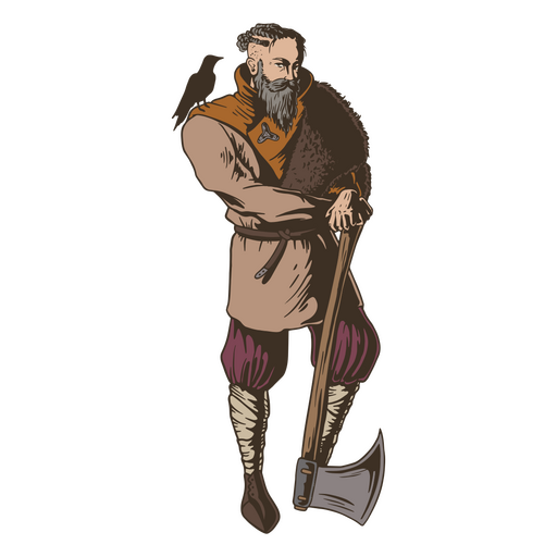 Viking man nordic people PNG Design
