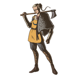 Wikingerfrau nordische Leute PNG-Design