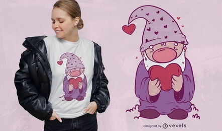 Valentines day gnome t-shirt design