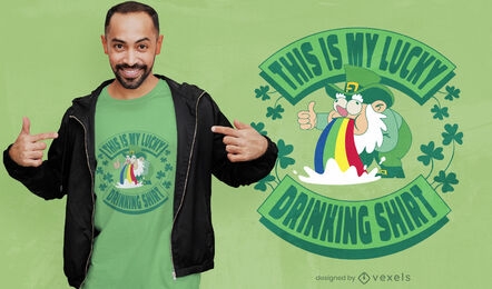 St Patrick's day drinking t-shirt design