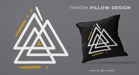 Viking symbol throw pillow design