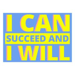Affirmation flat quote succeed PNG Design